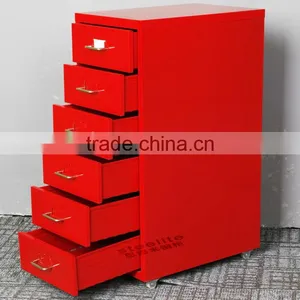 Korean Design Furniture Portable Lightweight Metal 6 Tiers Helmer/drawer/unit/red thumbnail-1