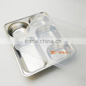 304 Custom Stainless Steel Bento Lunch Box 5 Compartment Take-out Food Container for Picnic thumbnail-3