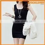 Cheap Black Cotton Camisole Dress Closeout thumbnail-1