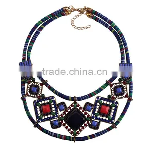 Europe and the United States Ethnic Indian Hand-woven Ethnic Style Necklace thumbnail-5