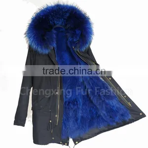 CX-G-P-12A Hot Selling Genuine Fox Fur Coat Women Real Fur Parka thumbnail-5
