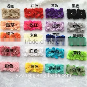Wholesale Foot Flower Chiffon Accessories Foot Ornaments Baby Photography Shooting Props Baby Pearl Foot Flowers thumbnail-6