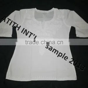 Cotton Embroidered Ladies Kurtis thumbnail-6