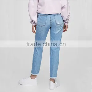 2017 New Design Ladies Blue Jeans Xxx Xxx Lady Jean Custom Denim Pants thumbnail-4