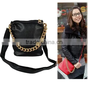 2013 New Fashion Women's Soft Synthetic Leather Zipper Chain Across Body Purse Handbag Shoulder Bag 3896 thumbnail-1