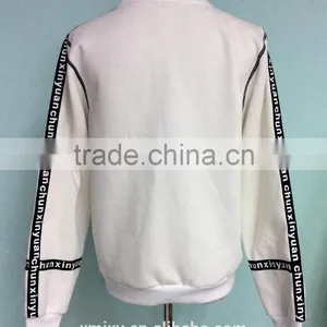 Custom Wholesale Long Sleeve Unisex Sweatshirt,woven Line With Printed Pullover Hoodies thumbnail-2