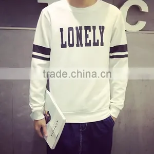 Cheap Printed Round Neck Long Sleeve Oversized Cool Men's Plain Printed Pullover Sweater Hoodie thumbnail-1