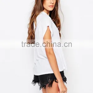 Custom O-Neck Women T Shirt Printing T Shirt For Women Various Color Choice thumbnail-2
