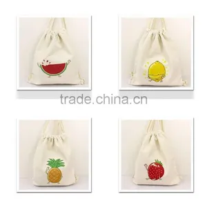 New Fashion Design Cotton Drawstring Backpack thumbnail-4