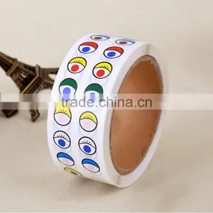 Carton Sticker Roll Shape Multcolor Sticker for Kids Coated Art Paper Sticker With Lamination Sticker for Children Education thumbnail-4