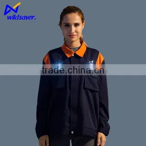 LED Flashing Safety Build Coal Mine Oil Field Navy Blue Work Wear thumbnail-4