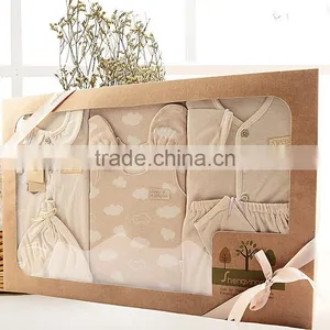 2017 Summer Newborn Baby 100% Organic Cotton Soft Gift Set Infant Clothes Set thumbnail-1