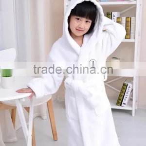 100% Cotton Hooded Bathrobe,child Kids Bathrobes thumbnail-1