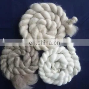 Dehaired and Combed Mongolia Cashmere Tops White/light Grey/brown Color thumbnail-1