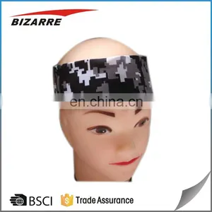 Custom Wholesale Mens High Quality Quick-Dry Colorful Running Stretch Elastic Sports Headbands thumbnail-1