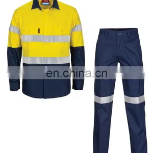 Hot Sale Safety Shirt and Pants Suit for Construction Workers thumbnail-2