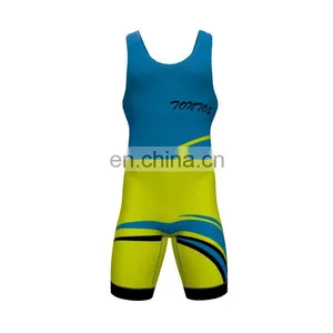 Customized Design Full Sublimation Men Wrestling Singlet thumbnail-4