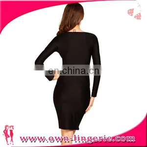 Fashion Long Sleeve Club Bandage Women Sexy Dress thumbnail-3