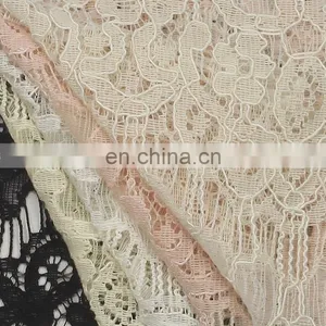 Silk Guipure Lace Fabric, Embroidery Lace Fabric Wholesale, White Cotton Lace Fabric thumbnail-1