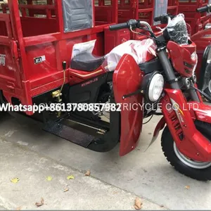 Gasoline Tricycle Double Shock Absorber Trike Three Wheeler Cargo Loader thumbnail-1