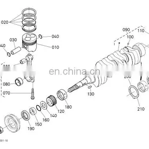 Diesel Engine V2003 Crankshaft 16641-2301-3 16641-2301-4 thumbnail-1