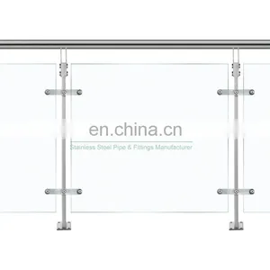 Hot Popular Glass Ss Balustrade Glass Balcony Railing Glass Balustrade Manufacturer China thumbnail-4