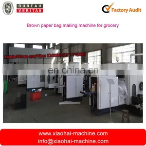 Brown Square Bottom Paper Bag Making Machine for Grocery thumbnail-3