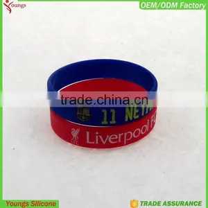 2016 Eco-friendly Custom Embossed/imprinted/printed Logo Silicone Wristband / Silicone Bracelet / Rubber Bracelet thumbnail-3