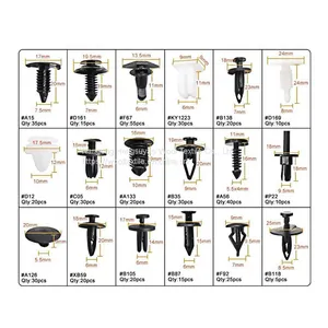 HE06 415Pcs Automotive Plastic Rivet Fastener, Drive Button Rivets thumbnail-2