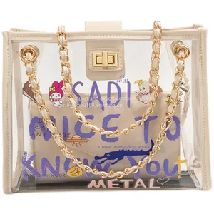 Niche Printed Jelly Bag 2021 New All-match Chain Female Bag Lightweight Broadband One-shoulder Messenger Bag thumbnail-4