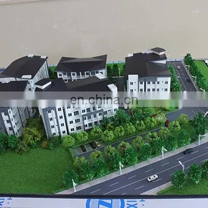 3d Physical Model Architecture With Model Trees , Cars and Furniture thumbnail-2