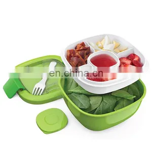 Private Label New Arrival 2021 3 Compartment Sealed Lunch Kids Bento Box Plastic thumbnail-5