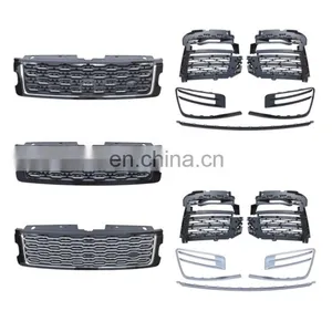 Front Grill Sets Super Black Version Kit Body Kit For RANGE ROVER SPORT 2014-2017 thumbnail-3