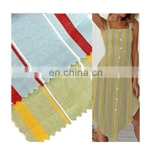 Fabrics Wholesale Passed Cotton Yarn-dyed Striped Stocking Fabric for Women thumbnail-1