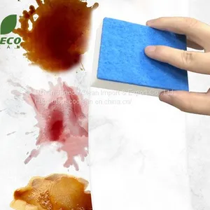Microfibre Reused Melamine Cleaning Sponge Kitchen Scrubber Of White Color thumbnail-4