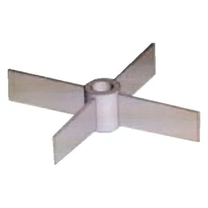 The Four Flat Leaves Integral Openning Turbo-agitator Mixer Impeller thumbnail-1