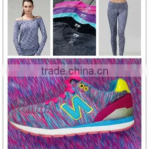 Black and White Stripe Polyamide Andpolyamide and Spandex for Sport Shoes thumbnail-2