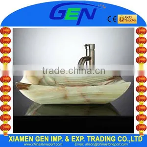 Green Onyx Pedestal Sink thumbnail-1