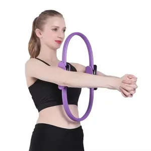 38cm Yoga Pilates Magic Circle Ring With EVA Handle Fitness Accessory Resistance Band thumbnail-3