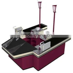 Supermarket Checkout Counter With Convery Belt for Money Desk in Mall thumbnail-3