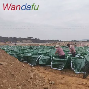 Wandafu PET Flood Control Ecological Geotextile Gabion Bag for River Treatment, Solid Soil Embankment Slope Protection, Gabion Mesh Bag thumbnail-3