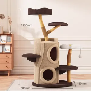 Modern Eco-Friendly Reusable Multi-Layer Cat Tree With Reinforced Base for Large Cats thumbnail-2