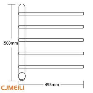 Bathroom Electric Heated Towel Rack, Towel Warmer for Bathroom, Wall Mounted Stainless Steel,4 Colours thumbnail-5