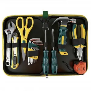 17pcs Oxford Zipper Pouch Household Multi-function Tool Kit Wire Cutter Plier + Scissor Dual Version thumbnail-1