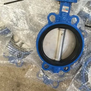Resilient Seat Ductile Cast Iron Stainless Steel Aluminium Alloy Bronze Wafer Butterfly Valve Lug Double Flange Butterfly thumbnail-2