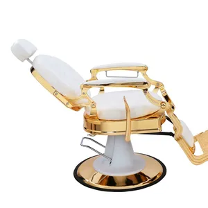 Beauty Salon Barber Chair, Hydraulic Chair With Double Locking Casters, 5-Star Base, 180° Backrest Recline, 65cm Seat Width thumbnail-3