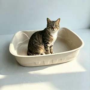 Eco-Friendly Odor Proof Disposable Cat Litter Box – Compostable & Biodegradable thumbnail-2