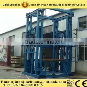 Warehouse Used One Floor to Second Floor Hydraulic Guide Rail Cargo Lift for Sale thumbnail-1