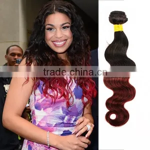 Body Wave 1b 99J Color From China Cheap Weft Ombre Human Hair Extension on Sale thumbnail-1