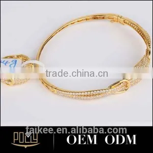 Factory Direct Sale 925 Sterling Silver Dubai Gold Jewelry Set thumbnail-2